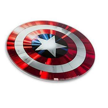 Marvel Captain America's Shield Non-Slip Glass Cutting Board | Features Comic-Book Style Art Designs | Measures 11.75 Inches