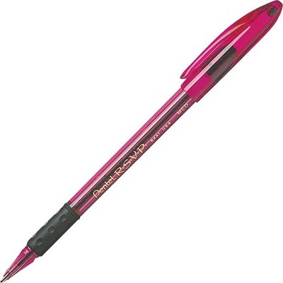 Pentel R.S.V.P. Razzle-Dazzle Pink Ribbon Ballpoint Pens Medium Point 756264