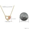 Gold Copper Heart - Shaped Crystal Modern Women's Necklace - 3 of 4