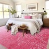 5x7 Machine Washable Rug for Living Room Modern Abstract Rug Distressed Ombre Rug with Non Slip Backing Soft Stain Resistant Thin Rug for Bedroom - 2 of 4