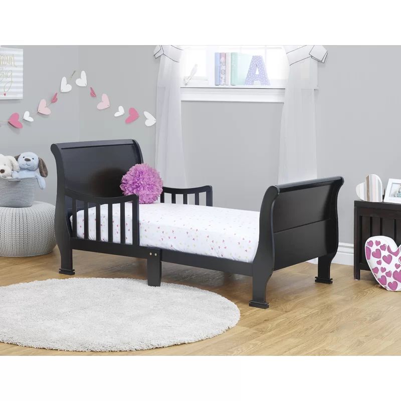 Orbelle Classic Sleigh Solid Wood Toddler Bed, 2 of 3