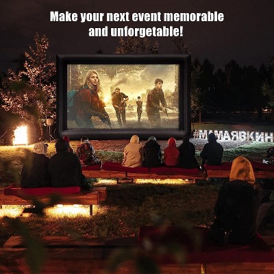 WhizMax Inflatable Projector Screen, 14-24 FT Portable Blow Up Outside Projector Screen, for Theater, Football, Backyard