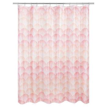 Ombre Wave Shower Curtain Coral - Allure Home Creations