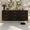 FUFU&GAGA 9 Drawer Large Modern Dresser Metal Handles with Metal Legs - 4 of 4