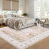 Modern Floral Accent Rug Machine Washable Area Rug for Living Room - 3 of 4