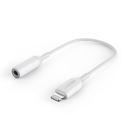 Anker 5 Powerline Lightning To 3 5mm Audio Adapter White Target