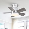 Parrot Uncle 24" Modern Integrated LED Indoor Natural Flush Mount Ceiling Fan - 3 of 4