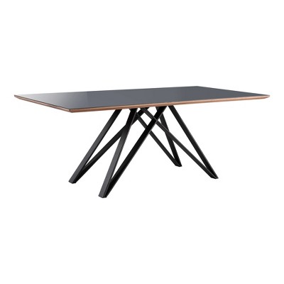 Seldovia Mid Century Dining Table Matte Black - Modern Home