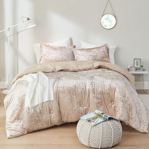Juliette Luxe Comforter Set Velvet Lush with Soft Brushed Microfiber Reverse, Fluffy Comforter Bed Set, Matching Sham - 1 of 4