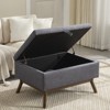 FONTOI Storage Bench, Compact Storage Organizer Coffee Table Suitable for Entryway Bedroom Living Room, Gray, 23.23"*17.72"*31.5" - 4 of 4