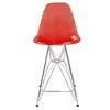 LeisureMod Cresco Mid-Century Modern Acrylic Counter Height Barstool with Chrome Base, Ideal for Kitchen Island or Dining Room Seating and Lounges - 4 of 4