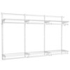 Adjustable Closet Organizer System - 4-8 ft Metal Shelving Unit with 6 Rods & 6 Shelves, 414 lb Capacity, Cloud White - 3 of 4