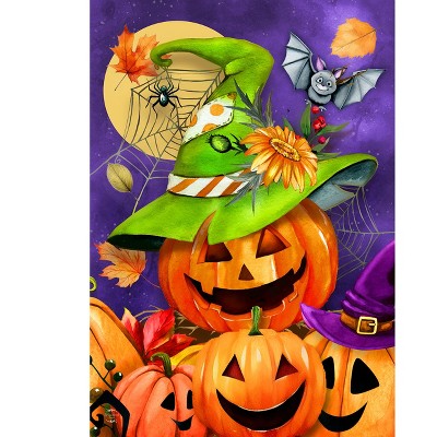 Briarwood Lane Halloween House Flag 40x28 For Outdoor Happy Jack-O-Lanterns For Halloween House Flag