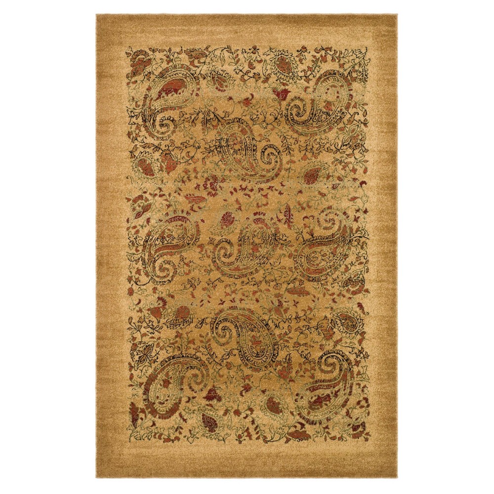 Floral Loomed Area Rug 5'3inx7'6in Beige - Safavieh