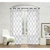 Kate Aurora Lux Home 2 Pack Shabby Trellis Semi Sheer Embroidered Clover Grommet Top Curtains - image 2 of 4