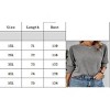 Coolmee Women Plus Size Fashion Loose Cute Crewneck 3/4 Sleeve T-Shirts Basic Business Tees Blouses Tops With Smocked Cuffs - 4 of 4