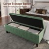 Storage Ottoman Bench, 51-Inch 30 Gallons Large Faux Leather Bench - 3 of 4