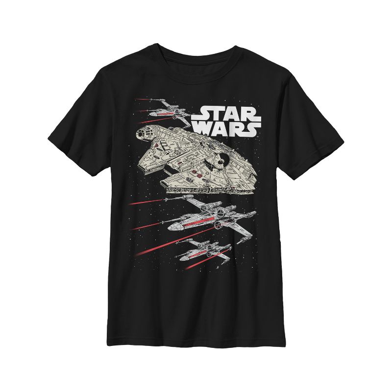 Boy's Star Wars Starship Battle T-Shirt, 1 of 5