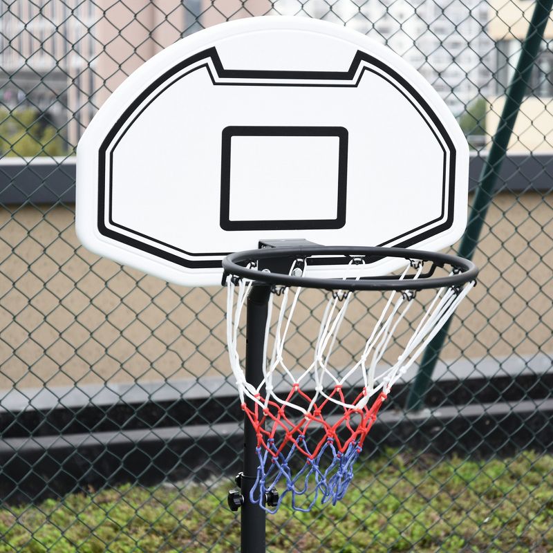 Aosom Poolside Basketball Hoop Stand Portable Basketball System Goal,  Adjustable Height 3'-4', 30" Backboard, 6 of 10