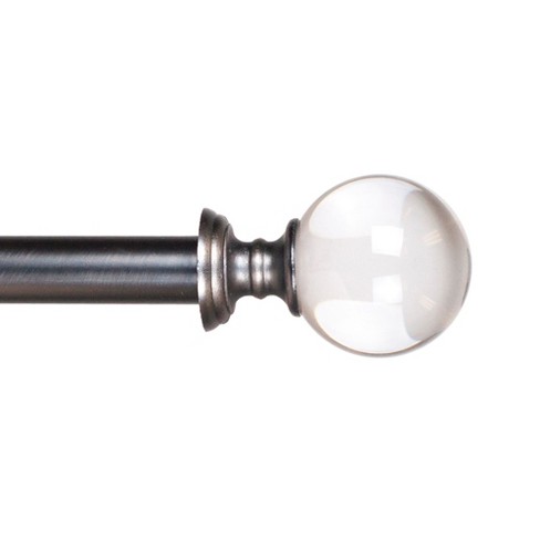48 X86 Crystal Ball Curtain Rod Gray Yorkshire Home Target