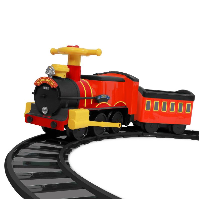 Rollplay 6V Steam Train Powered Ride-On - Red/Black/Yellow, 5 of 16