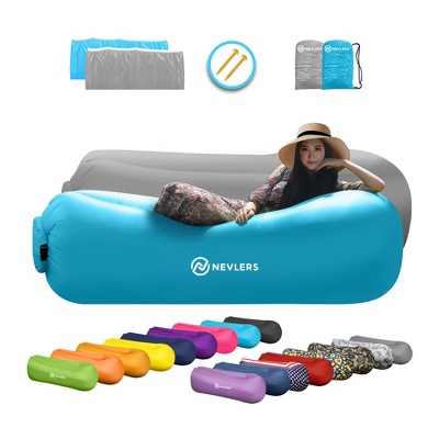 Nevlers Tear-resistant Inflatable Loungers - Blue & Gray (pack Of 2 ...