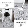 Area Rug - Washable Vintage Floral Print Boho Rug with Non-Slip Backing, Indoor Carpet for Entryway, Living Room, Kitchen, Bedroom Laundry Room - 4 of 4