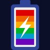 Adult Design By Humans Pride Charging Battery By PINHEAD66 T-Shirt - 2 of 2
