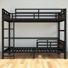Full XL over Full XL Convertible Metal Bunk Bed, Detachable Loft and Platform Bed Frame with Guardrails ,kids bed - 4 of 4