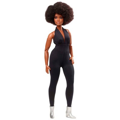 Barbie Signature Barbie Looks (Curvy, Brunette) Fully Posable Collector Doll - Black Jumpsuit