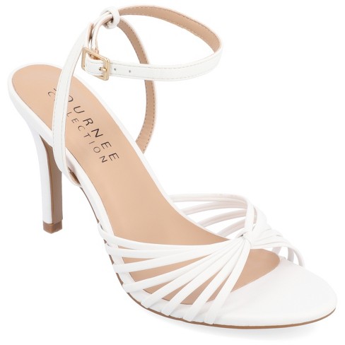 White shop strappy pumps