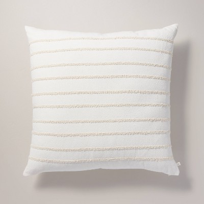 Merry Christmas Natural Embroidered Pillow by Taylor Linens