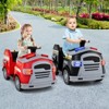 Costway 12V Kids Ride on Fire Truck Toddler Fire Toy Car with Shovel & Wrench Black/Green/Red - 2 of 4