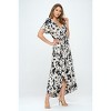 WEST K Women's Georgia Faux-Wrap Maxi Dress with High-Low Hem and Tie Waist - 3 of 4