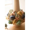 Ceramic Coastal Bottle Vase with Long Neck – 15.5" Tall Beach-Inspired Decor by Kalalou - 2 of 4