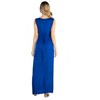 24seven Comfort Apparel V Neck Sleeveless Maternity Maxi Dress with Belt - 3 of 4