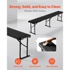 VEVOR Plastic Folding Bench, 6 ft Portable Bench for Outdoor Picnic Party Camping Dining, Foldable Smooth HDPE Seat, Black - 4 of 4