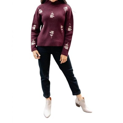 Women's Genevieve Embroidered Sweater - Cozy Casual