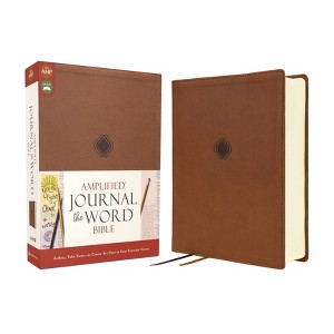 Amplified Journal the Word Bible, Leathersoft, Brown - by  Zondervan (Leather Bound) - 1 of 1