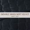 Dual-Sided Velvet Box-Stitched Heavyweight Quilt Set - Great Bay Home - image 4 of 4