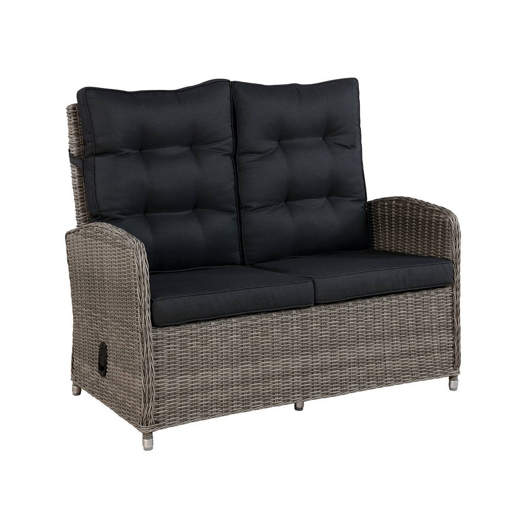 Monaco Outdoor 2 Seat Reclining Bench – Gray – Alaterre Furniture  – Patio Decor​