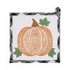 Annie Black Check Pumpkin Trivet 8x8 Set of 3 - 2 of 4