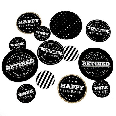 Big Dot of Happiness Happy Retirement - Retirement Party Giant Circle Confetti - Party Decorations - Large Confetti 27 Count