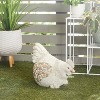 13" x 15" Magnesium Oxide Farmhouse Polystone Chicken Garden Sculpture Gray - Olivia & May: Outdoor Patio Decor, Tabletop Accent - 2 of 4