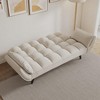 Loveseat Sofa, Sofa Couch with Two Armrests Throw Pillow, , Comfortable Fit Apartment Bedroom Small Space - 3 of 4