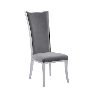 Chintaly Imports,High Back Upholstered Chair W/ Stainless Steel Frame - 2 Per Box - 1 of 4