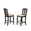 Counter Height Dining Set - 3 Piece Pub Table & Chairs - Kitchen Set - 36x36 Inch - Black Cherry Finish - 4 of 4