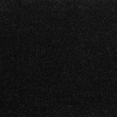 Solid Black Natural Coir 18" x 30" Outdoor Doormat with Non-Slip Backing