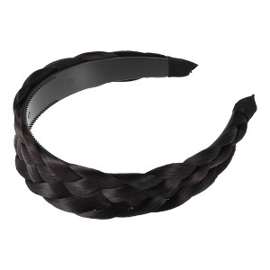Unique Bargains Women's Synthetic Hair Braided Headband 1.61" Wide - 1 of 4
