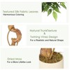 Ficus Artificial Tree with Curved Trunk，4 Feet Faux Plant Fake Silk Trees with White Pot, Faux Ficus Tree for Home Decor, Indoor Outdoor House - 4 of 4